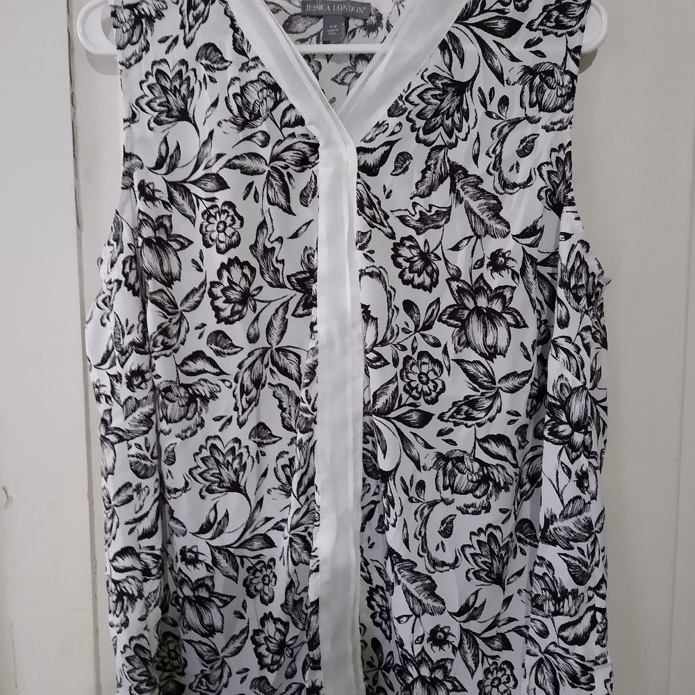Jessica London sleeveless plus size top